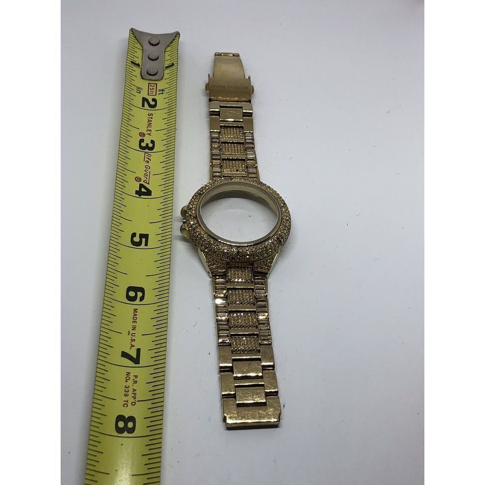 Authentic Michael Kors Watch Parts Case And Crystal Links Full Band 16mm H169